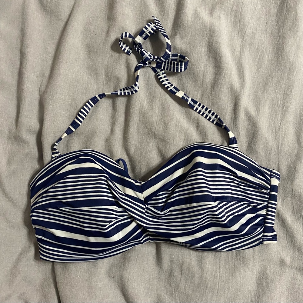Victoria’s Secret Bikini Top in Blue Stripes, 36D